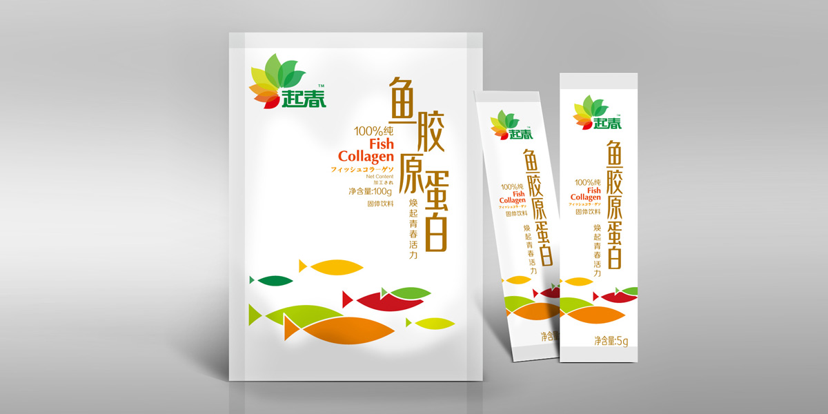 起春鱼胶原蛋白粉包装策划设计，上海功能保健食品包装设计，胶原蛋白粉包装设计公司，高端保健品礼盒设计公司，上海保健品包装设计公司
