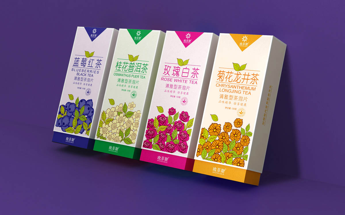 欧菲斯胶保健茶饮，品牌保健品包装设计|品牌保健茶饮料包装策划设计