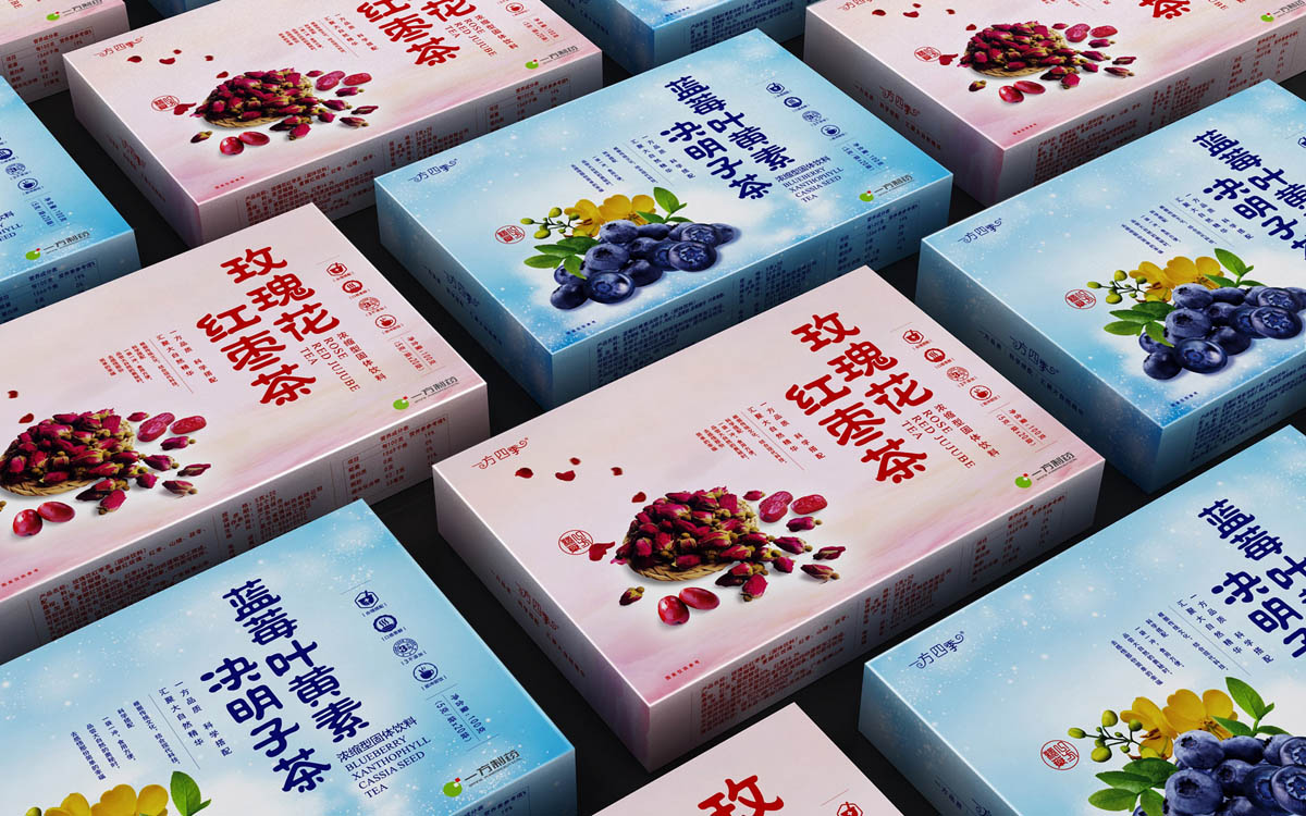 写实风格的玫瑰红枣茶包装设计,固体茶饮料包装设计公司,上海包装设计公司