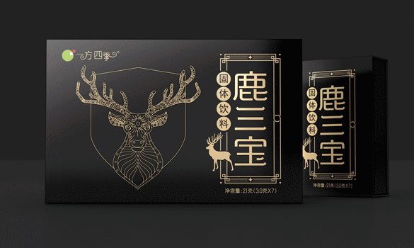 鹿血丹包装策划设计|梅花国药集团鹿保健品，鹿保健品包装设计